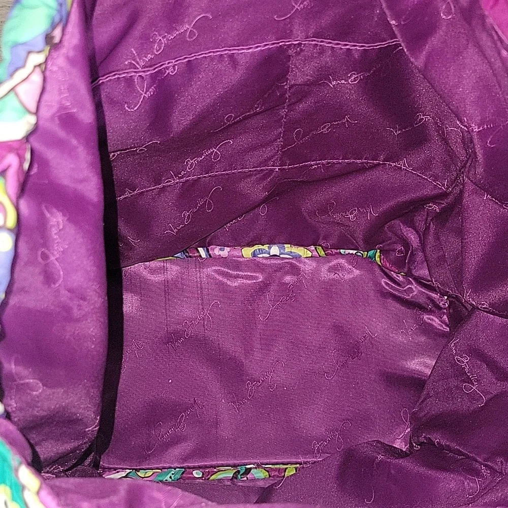 Vera Bradley Heather Purple Paisley Floral Quilted Nylon Backpack